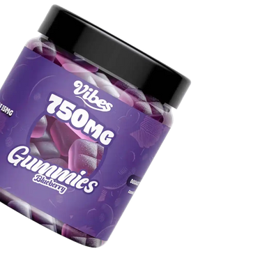 THC Gummies 750MG Myrtille | Vibes