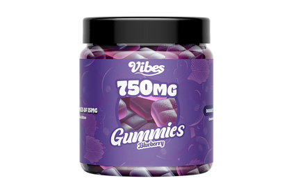 THC Gummies 750MG Myrtille | Vibes